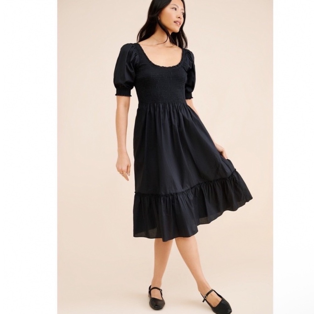 Hill House The Louisa Nap Dress In Black Size Large